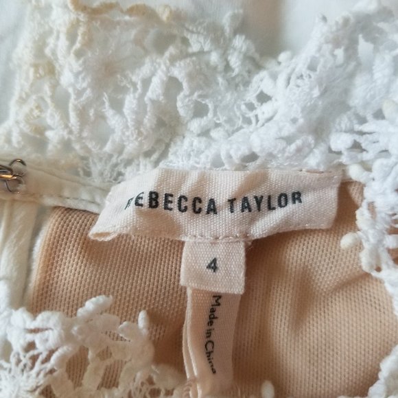 NWT Rebecca Taylor SLEEVELESS CROCHET LACE DRESS - Picture 9 of 9